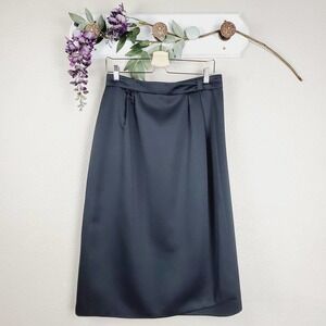 Vintage Joyce Sportswear Union Made Black Midi Skirt | Size Approx 6 Classic 80s